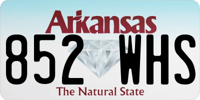 AR license plate 852WHS
