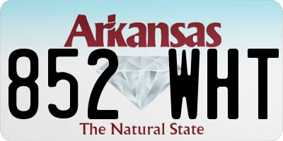 AR license plate 852WHT