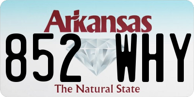 AR license plate 852WHY