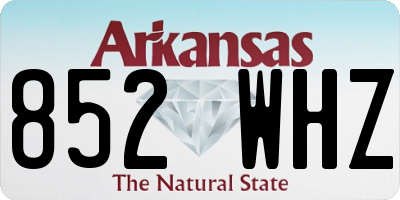 AR license plate 852WHZ