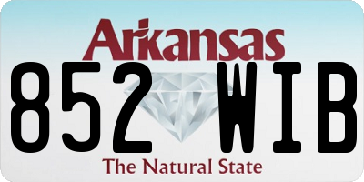 AR license plate 852WIB