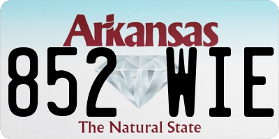 AR license plate 852WIE