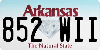 AR license plate 852WII