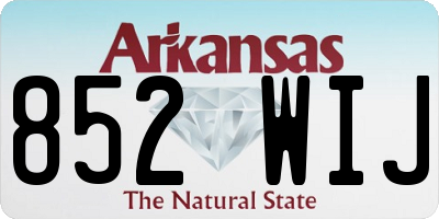 AR license plate 852WIJ