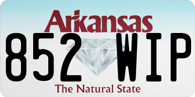 AR license plate 852WIP
