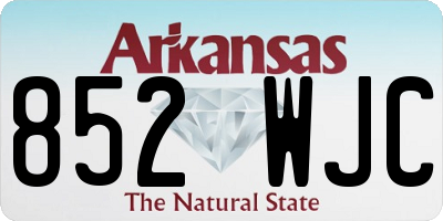 AR license plate 852WJC