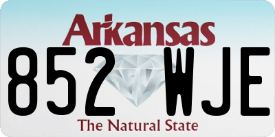 AR license plate 852WJE