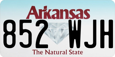 AR license plate 852WJH