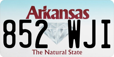 AR license plate 852WJI
