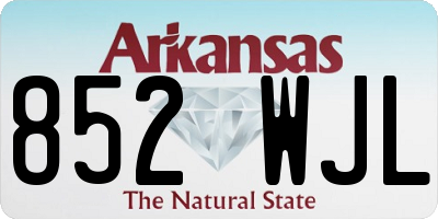 AR license plate 852WJL