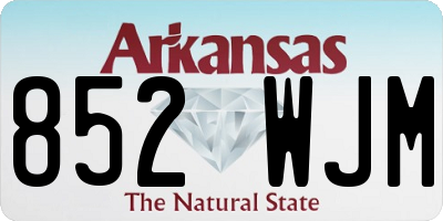 AR license plate 852WJM