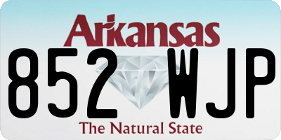 AR license plate 852WJP