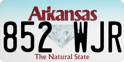 AR license plate 852WJR