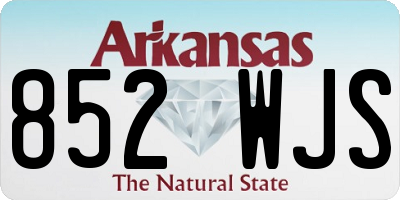 AR license plate 852WJS