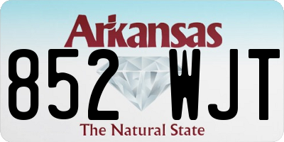 AR license plate 852WJT