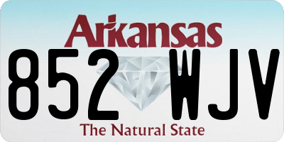 AR license plate 852WJV