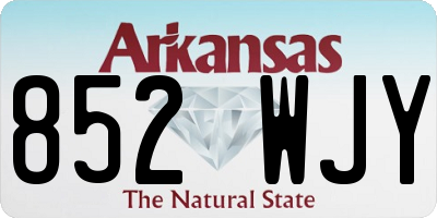 AR license plate 852WJY