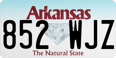 AR license plate 852WJZ