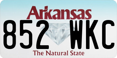 AR license plate 852WKC