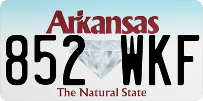 AR license plate 852WKF