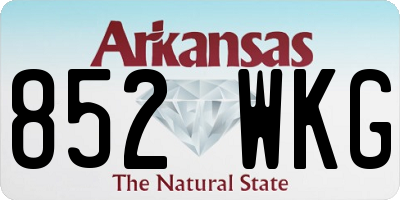 AR license plate 852WKG