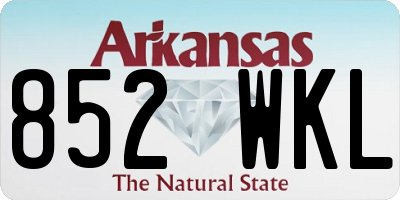 AR license plate 852WKL