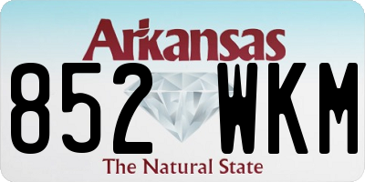 AR license plate 852WKM