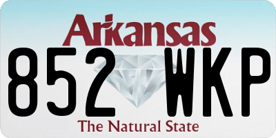 AR license plate 852WKP