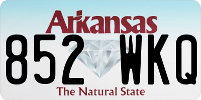 AR license plate 852WKQ