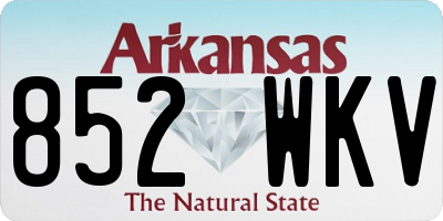 AR license plate 852WKV