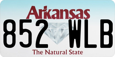 AR license plate 852WLB