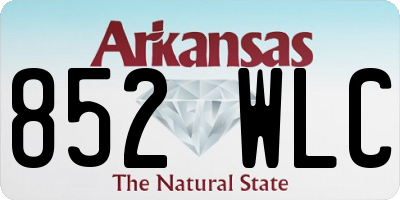 AR license plate 852WLC