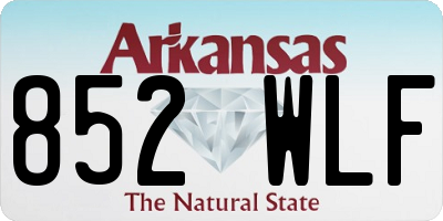 AR license plate 852WLF
