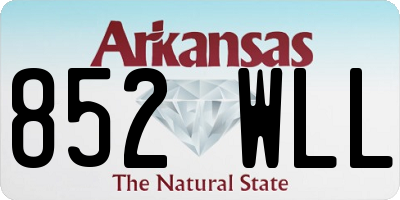 AR license plate 852WLL