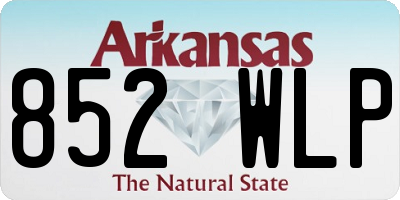 AR license plate 852WLP