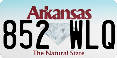 AR license plate 852WLQ