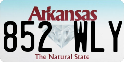 AR license plate 852WLY