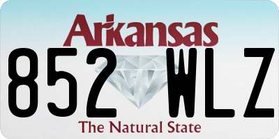 AR license plate 852WLZ
