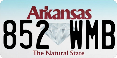 AR license plate 852WMB
