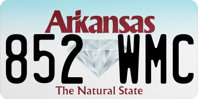 AR license plate 852WMC
