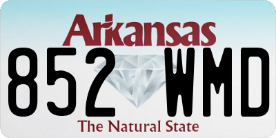AR license plate 852WMD