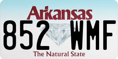 AR license plate 852WMF