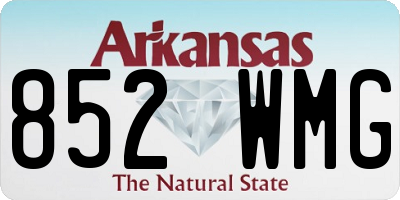 AR license plate 852WMG