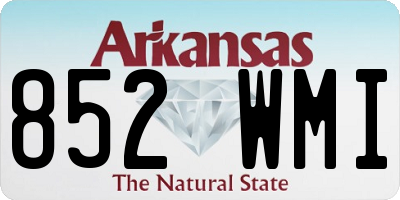 AR license plate 852WMI