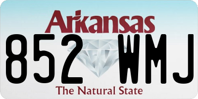 AR license plate 852WMJ