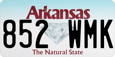 AR license plate 852WMK