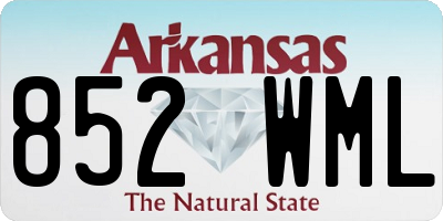 AR license plate 852WML