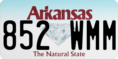 AR license plate 852WMM