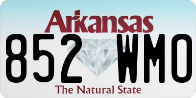 AR license plate 852WMO