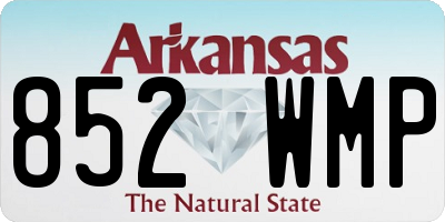 AR license plate 852WMP